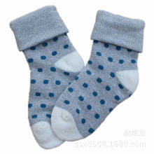 Kinder-Baumwoll-Terry-Socken mit Turn-Over-Welt (KA402)